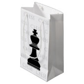 Chess King Classic Piece Modern Black Kleine Geschenktüte (Vorderseite Schrägansicht)