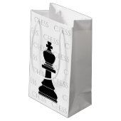 Chess King Classic Piece Modern Black Kleine Geschenktüte (Rückseite Schrägansicht)