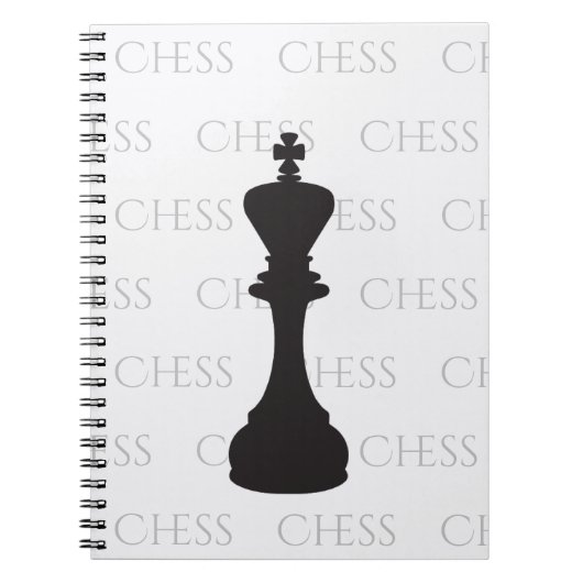 Chess King Classic Piece Modern Black Notizblock (Vorderseite)