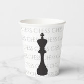 Chess King Classic Piece Modern Black Pappbecher (Rückseite)