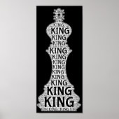 Chess King Word Picture Poster (Vorne)