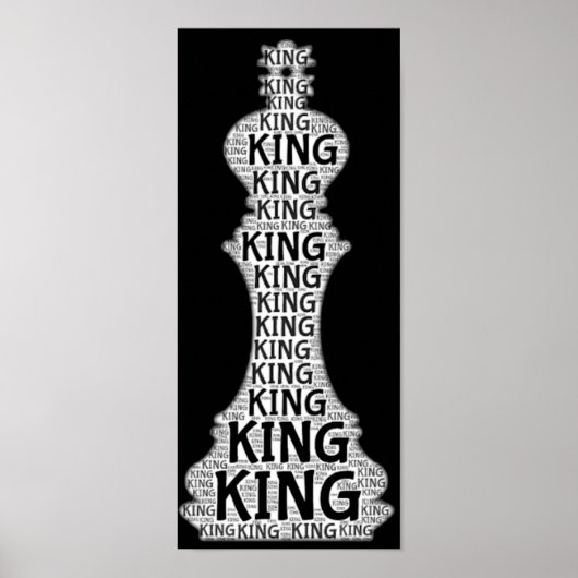 Chess King Word Picture Poster (Vorne)