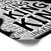 Chess King Word Picture Poster (Ecke)