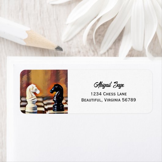 Chess Knights Chess Board-Adresse (Insitu)