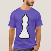 Chess Kostüme White Bishop Silhouette Anzug T-Shirt (Vorderseite)