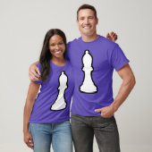 Chess Kostüme White Bishop Silhouette Anzug T-Shirt (Unisex)