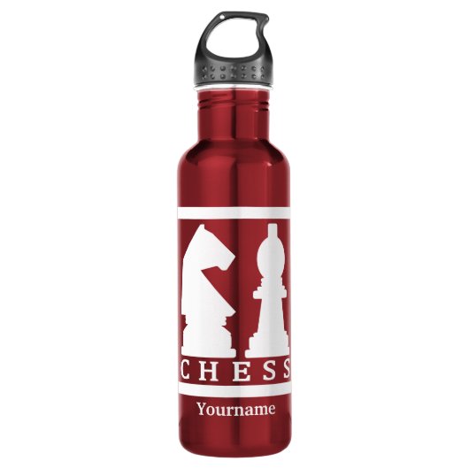 CHESS kundenspezifische Monogramm-Wasserflaschen Trinkflasche (Vorderseite)