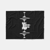 Chess Lover Heartbeat | Chess T-Shirt Fleecedecke (Vorderseite (Horizontal))