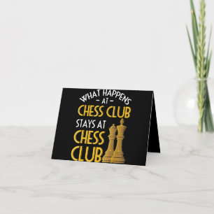 Chess Lover What Happens At Chess Club Humor Dankeskarte