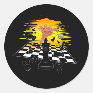 Chess Master   Runder Aufkleber