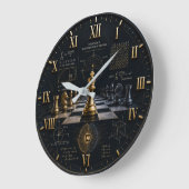 Chess Mathematics  STEM, Math Große Wanduhr (Winkel)