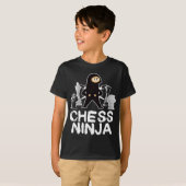 Chess Ninja Geek Board Game Master Checkmate T-Shirt (Vorne ganz)
