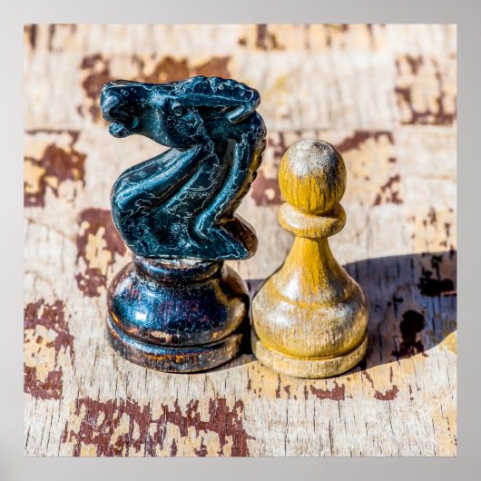 Chess Pawn and Knight - Veterans Poster (Vorne)