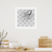Chess Piece Journeys (Black King's Knight) Poster (Küche)
