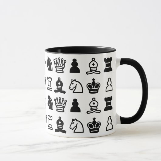 Chess Piece Muster Tasse (Rechts)