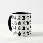 Chess Piece Muster Tasse (Vorderseite Links)