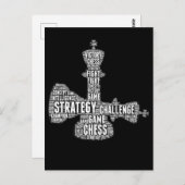 Chess Piece Words Strategy Challenge Board Postkarte (Vorne/Hinten)