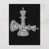 Chess Piece Words Strategy Challenge Board Postkarte (Vorderseite)