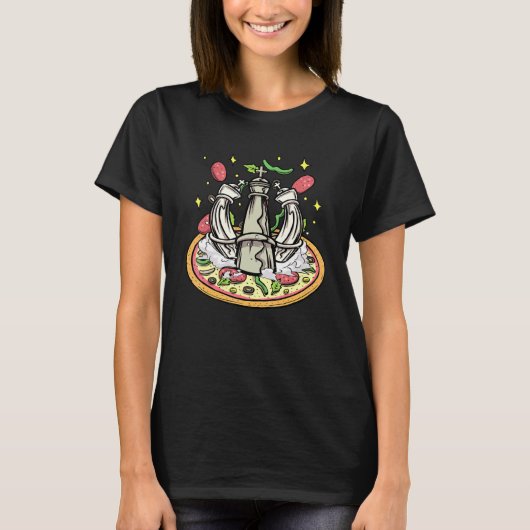 Chess Pieces Board Game Enthusiast For A Pizza T-Shirt (Vorderseite)