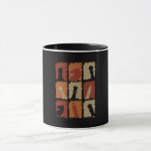 Chess Pieces Retro Tasse (Zentrum)
