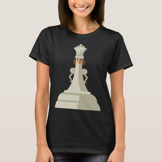 Chess Pieces White Queen Children Board Game Set T-Shirt (Vorderseite)