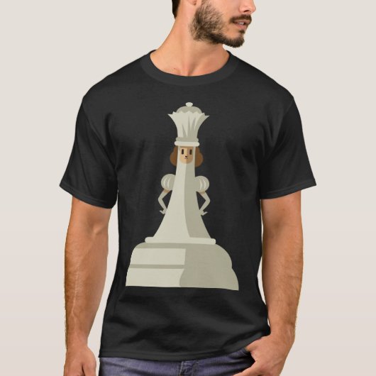 Chess Pieces White Queen Children Board Game Set T-Shirt (Vorderseite)