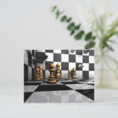 Chess Play King Postkarte (Stehend Vorderseite)