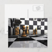 Chess Play King Postkarte (Vorne/Hinten)