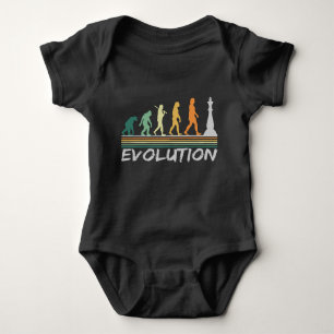 Chess player Evolution Retro Funny Gift for Man Baby Strampler