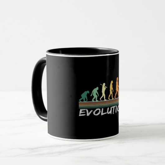 Chess player Evolution Retro Funny Gift for Man Tasse (Vorderseite Links)