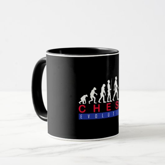 Chess player Game Evolution Funny Gift for Man Tasse (Vorderseite Links)
