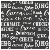 Chess Player Monochrome Schachmuster Stoff (Nahaufnahme)