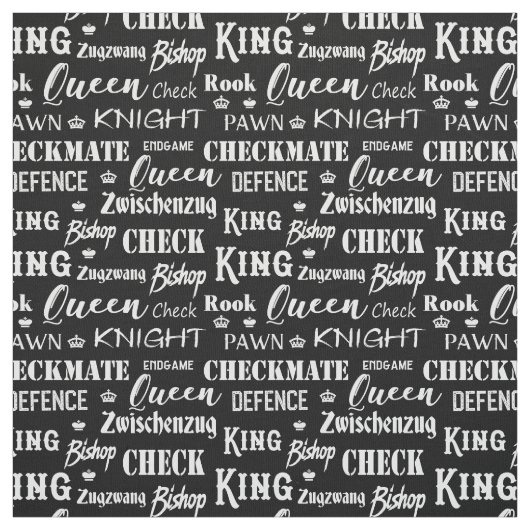 Chess Player Monochrome Schachmuster Stoff (Muster)