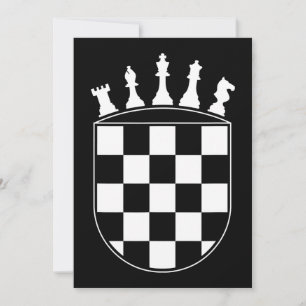Chess Player Ohrs for Croats Croatian Flag Chess Dankeskarte