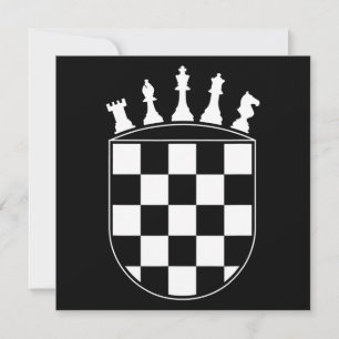 Chess Player Ohrs for Croats Croatian Flag Chess Einladung