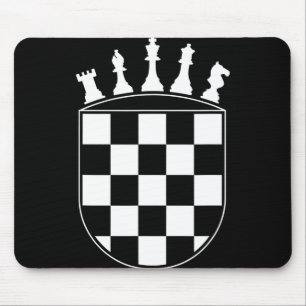 Chess Player Ohrs for Croats Croatian Flag Chess Mousepad