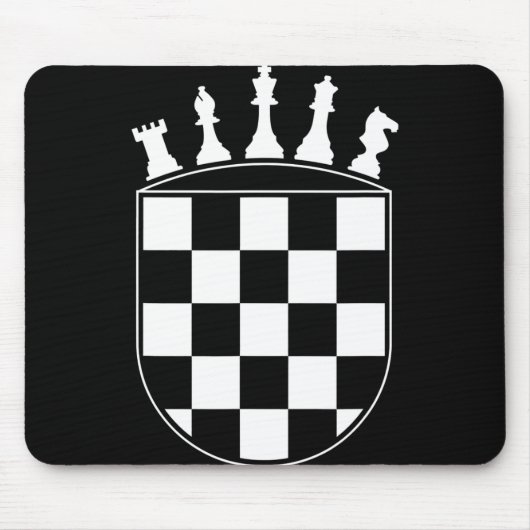 Chess Player Ohrs for Croats Croatian Flag Chess Mousepad (Vorne)