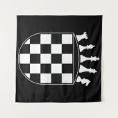 Chess Player Ohrs for Croats Croatian Flag Chess Wandteppich (Vorderseite (Horizontal))