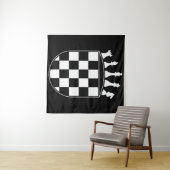 Chess Player Ohrs for Croats Croatian Flag Chess Wandteppich (Beispiel (Horizontal))