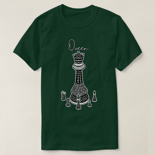 Chess Player Queen T-Shirt (Design vorne)