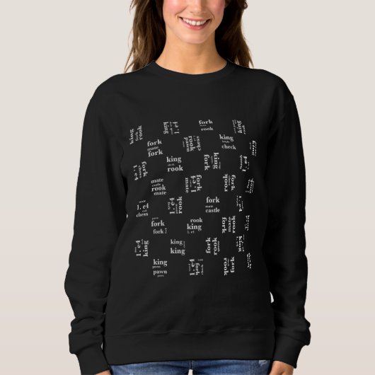 Chess Player Terms Wordart Board Sweatshirt (Vorderseite)