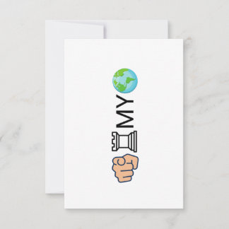 Chess player thank you card dankeskarte