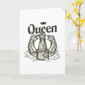 CHESS QUEEN KARTE (Gelbe Blume)
