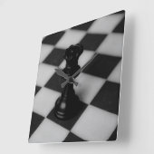 Chess queen quadratische wanduhr (Winkel)