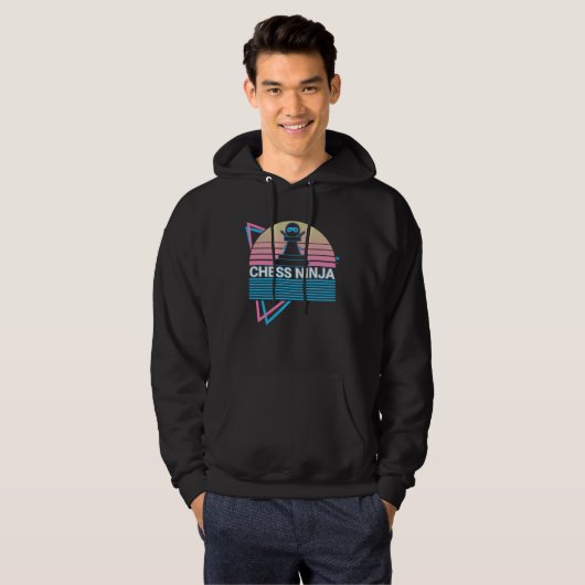 Chess Retro Chess Ninja Hoodie (Vorne ganz)