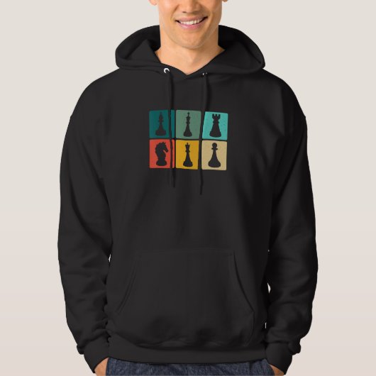 Chess Retro Graphic Chess Player Checkmate Board G Hoodie (Vorderseite)
