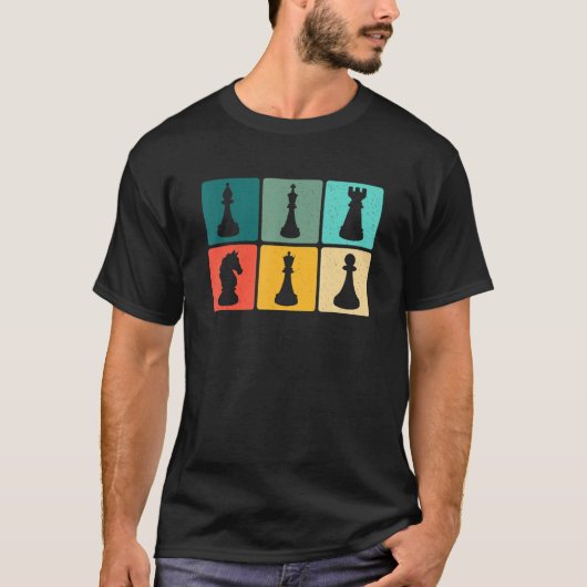 Chess Retro Graphic Chess Player Checkmate Board G T-Shirt (Vorderseite)