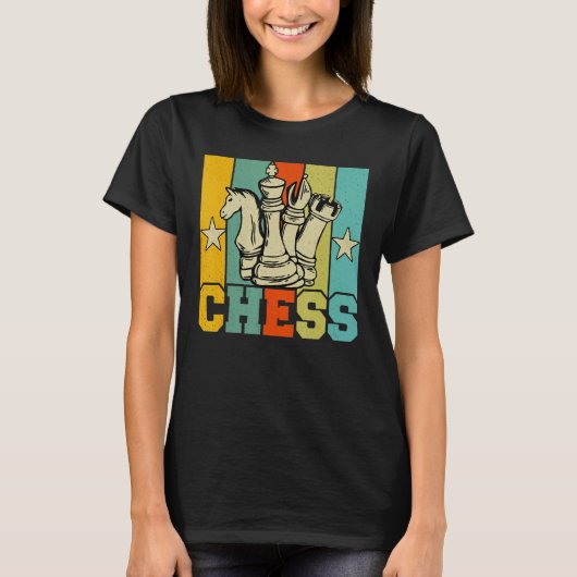 Chess Retro Graphic Chess Player Checkmate Board G T-Shirt (Vorderseite)