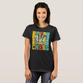 Chess Retro Graphic Chess Player Checkmate Board G T-Shirt (Vorne ganz)