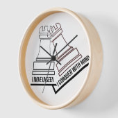Chess Rook Wall Clock – "I Move Unseen, I Conquer  Uhr (Winkel)